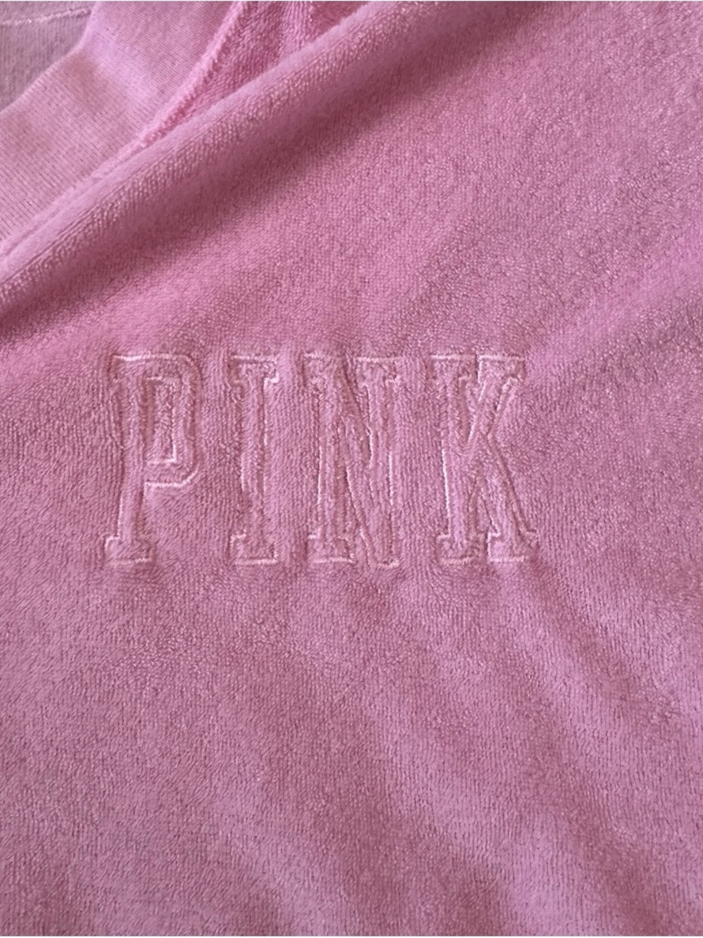 PINK Victoria's Secret Soft Pink V-Neck Long Sleeve Top - Picture 2 of 5